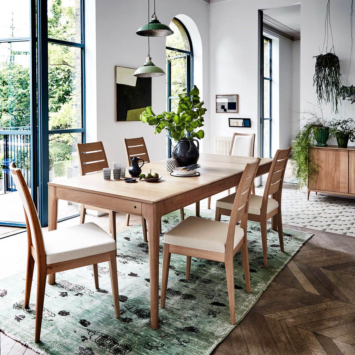 Ercol Romana Medium Extending Dining Table, Oak – image 2