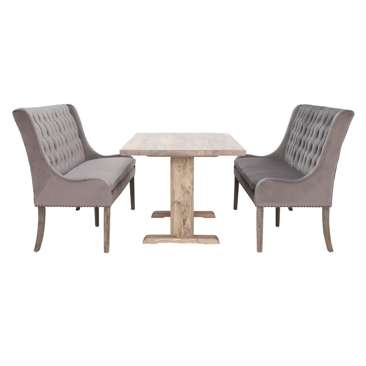 Newsham Dining Table & 2x Ophelia Buttoned Backed Benches, 776 | Barker & Stonehouse – image 2