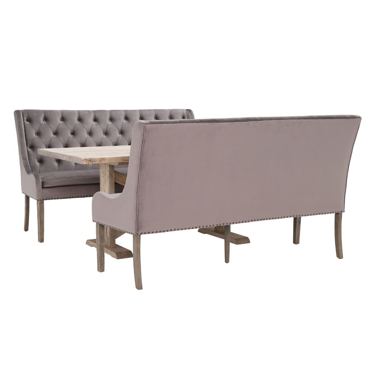 Newsham Dining Table & 2x Ophelia Buttoned Backed Benches, 776 | Barker & Stonehouse – image 3