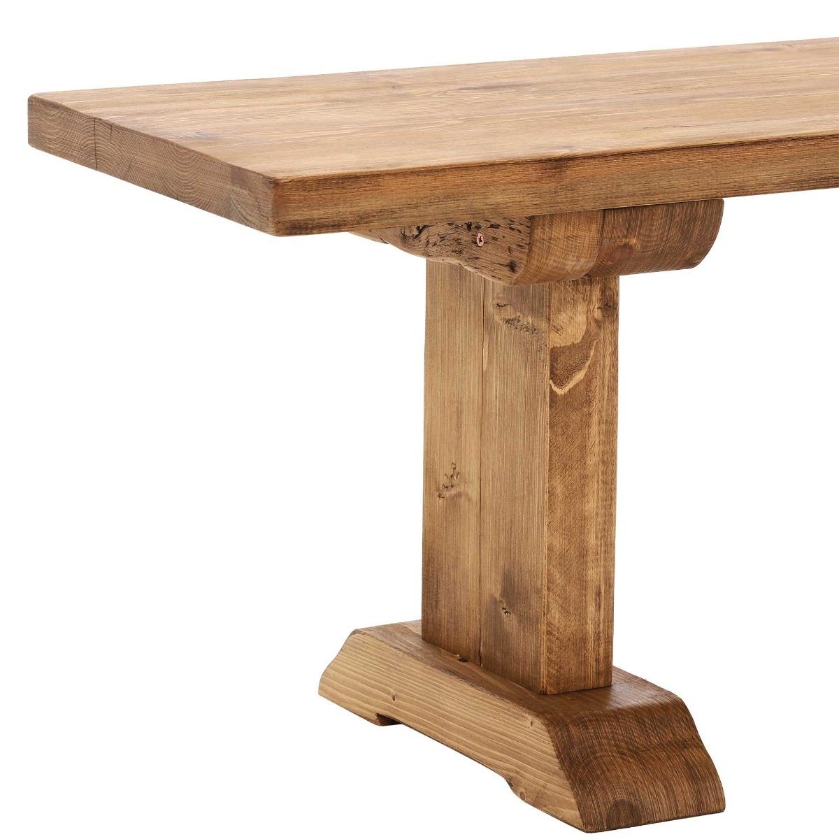 Covington Dining Table & 2 Benches, Brown Wood | Barker & Stonehouse – image 11