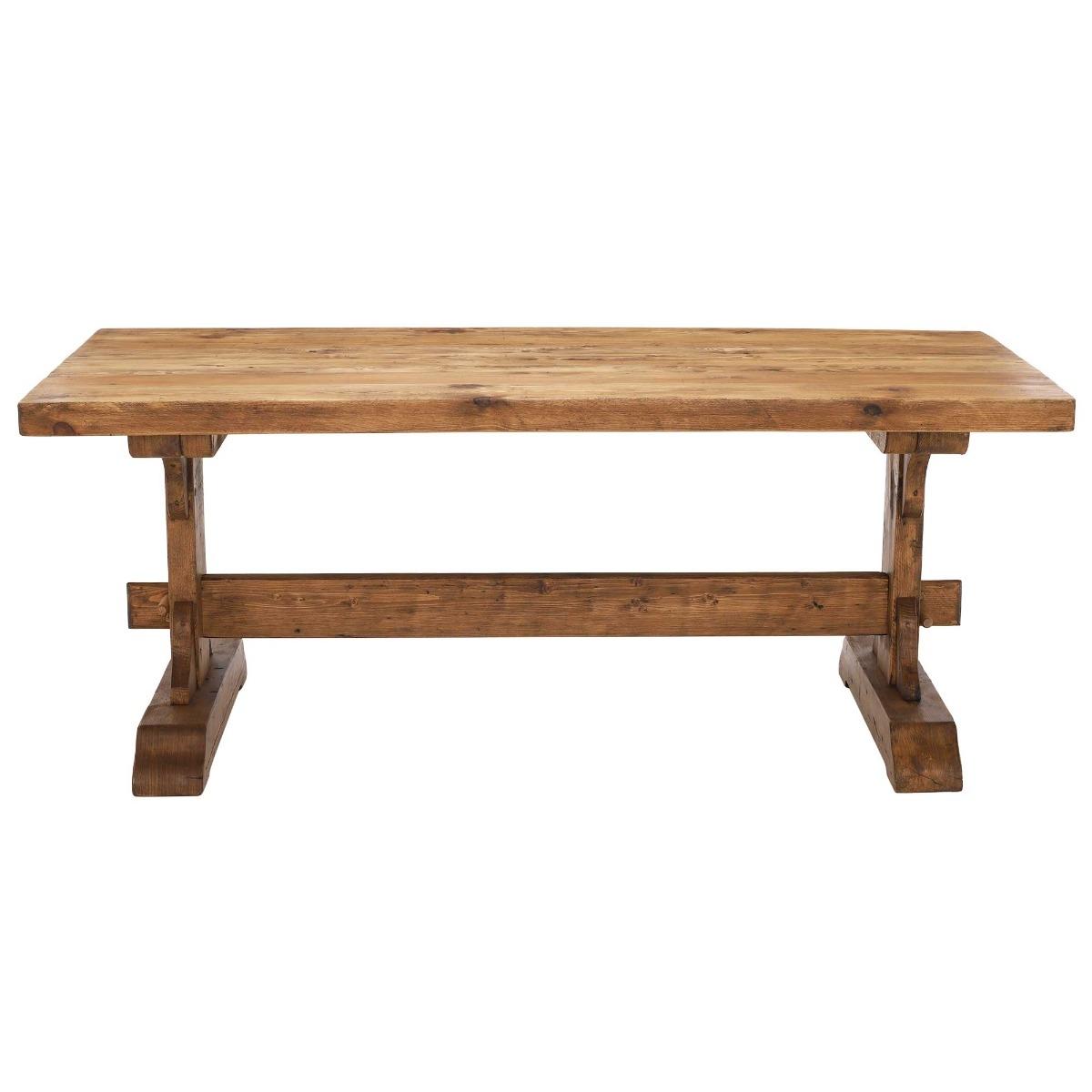 Covington Dining Table & 2 Benches, Brown Wood | Barker & Stonehouse – image 7