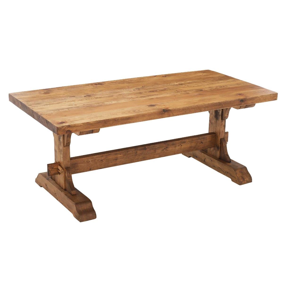 Covington Dining Table & 2 Benches, Brown Wood | Barker & Stonehouse – image 8