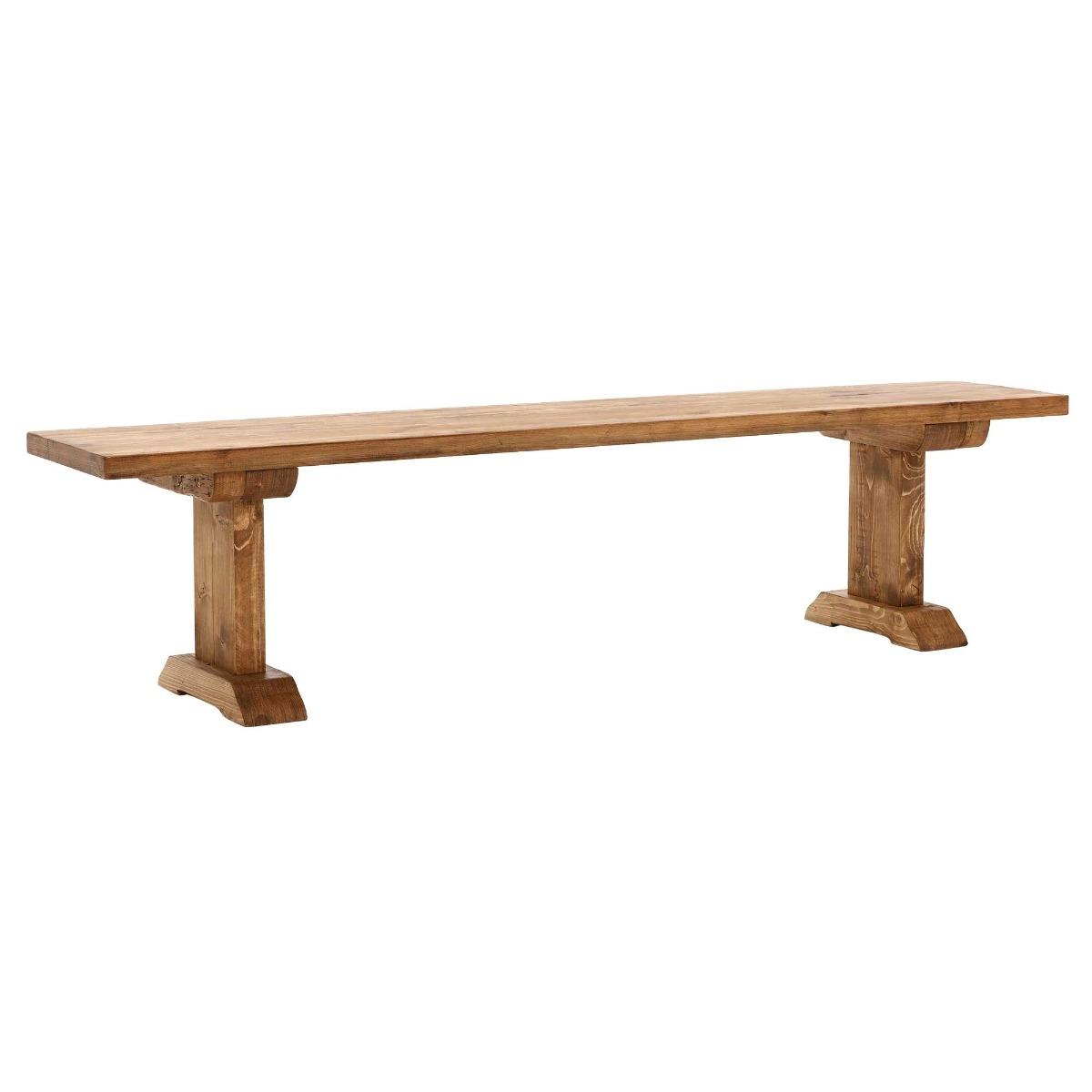 Covington Dining Table & 2 Benches, Brown Wood | Barker & Stonehouse – image 9