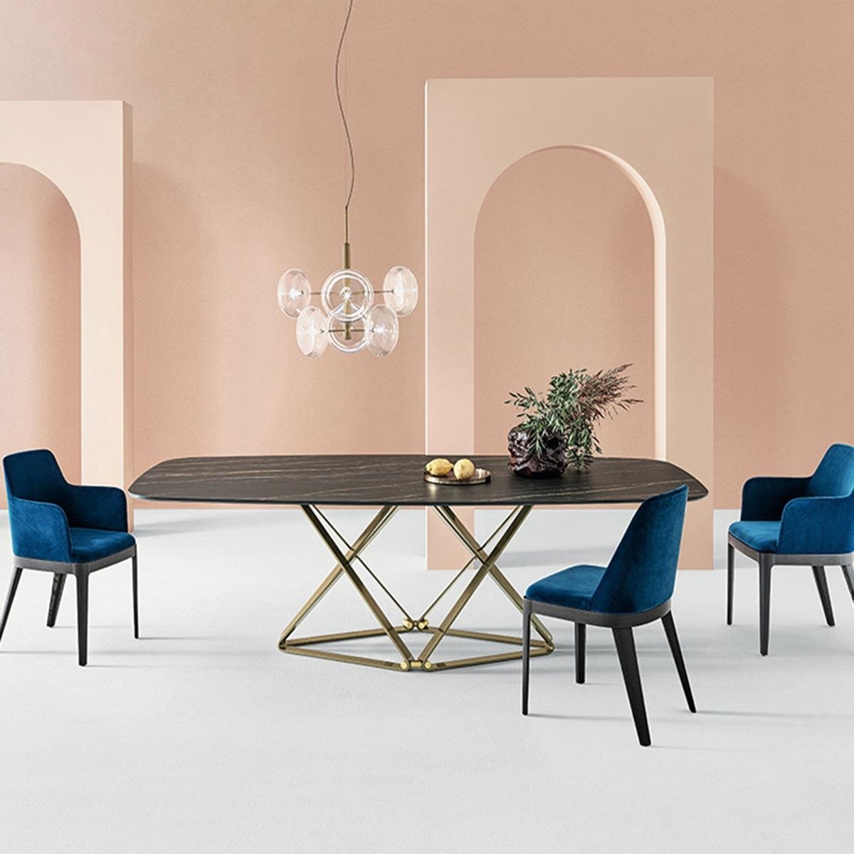 Bontempi Delta Dining Table, Black | Barker & Stonehouse – image 3