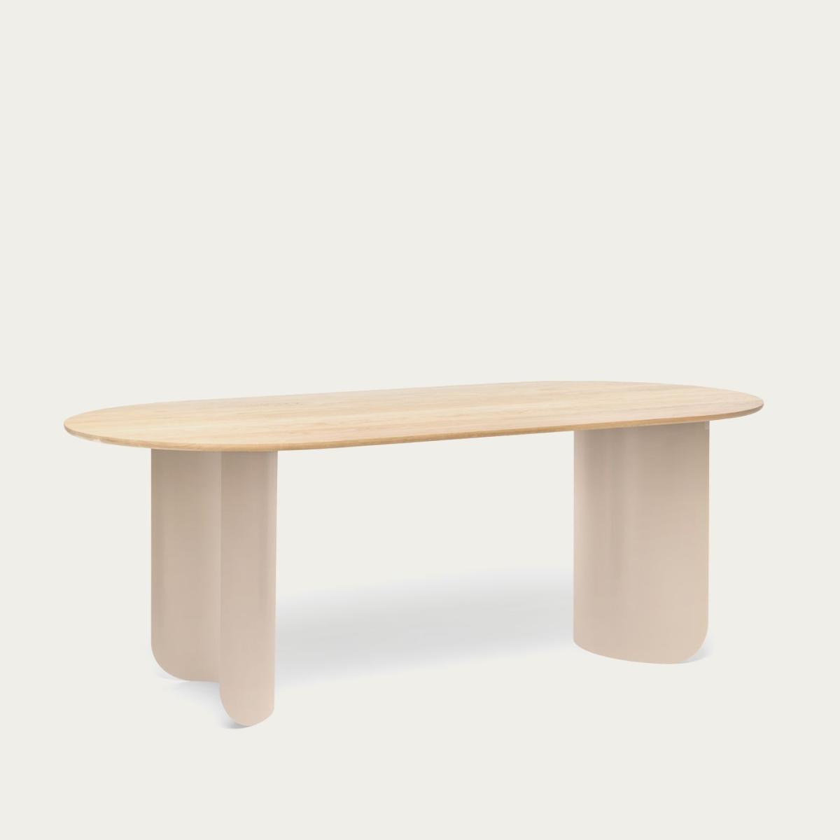 Sand Plateau Dining Table Oval - Oak Top