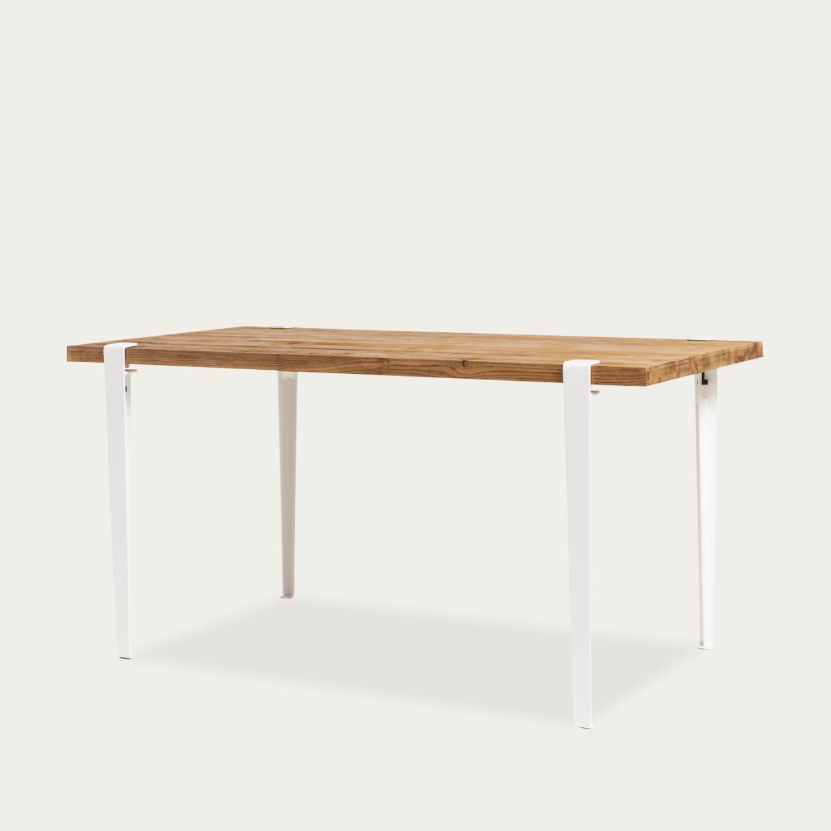 Cloudy White Balthazar Dining Table in Reclaimed Wood