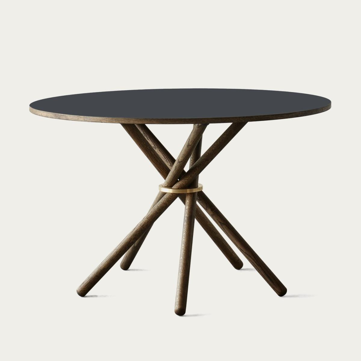 Nero Linoleum/Dark Oak Hector 120 Dining Table