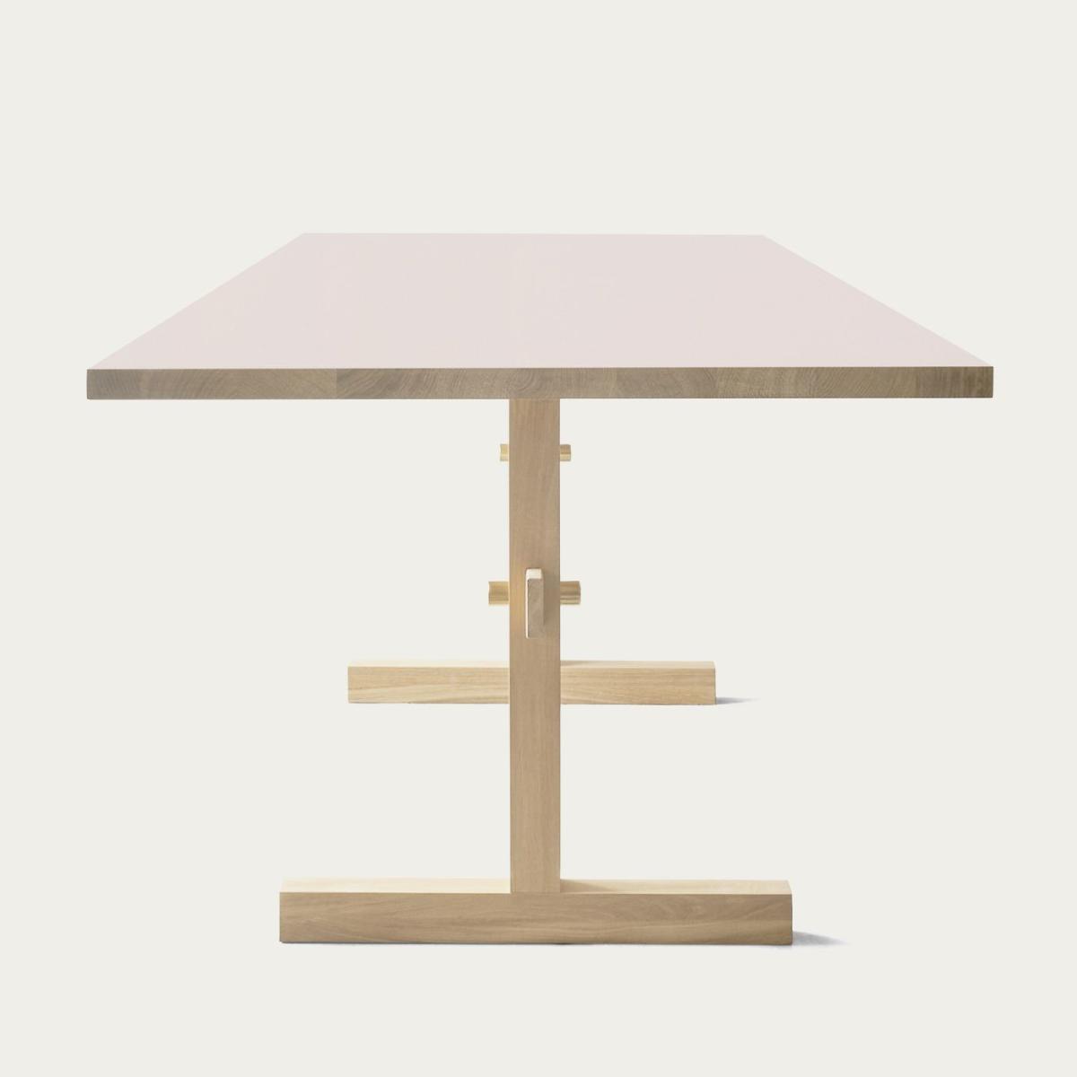 Powder Linoleum/Light Oak Gaspard 240 Dining Table – image 3
