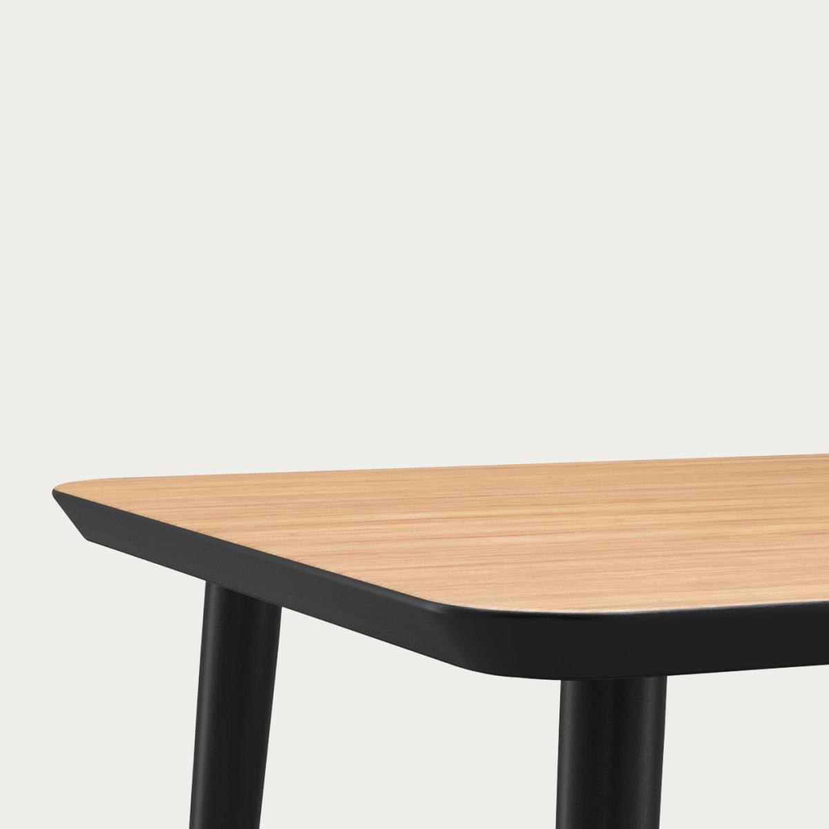 Oak & Black WW Dining Square Table – image 2