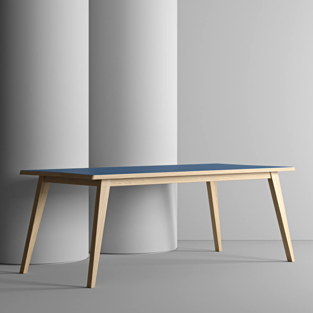 Oak/Blue Arrow Dining Table – image 5