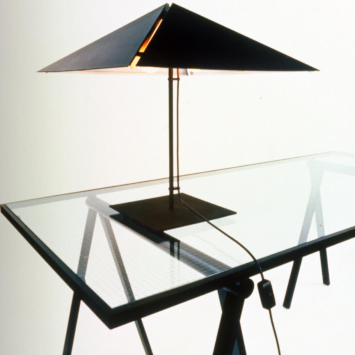 Glass Top Trestle Table – image 3