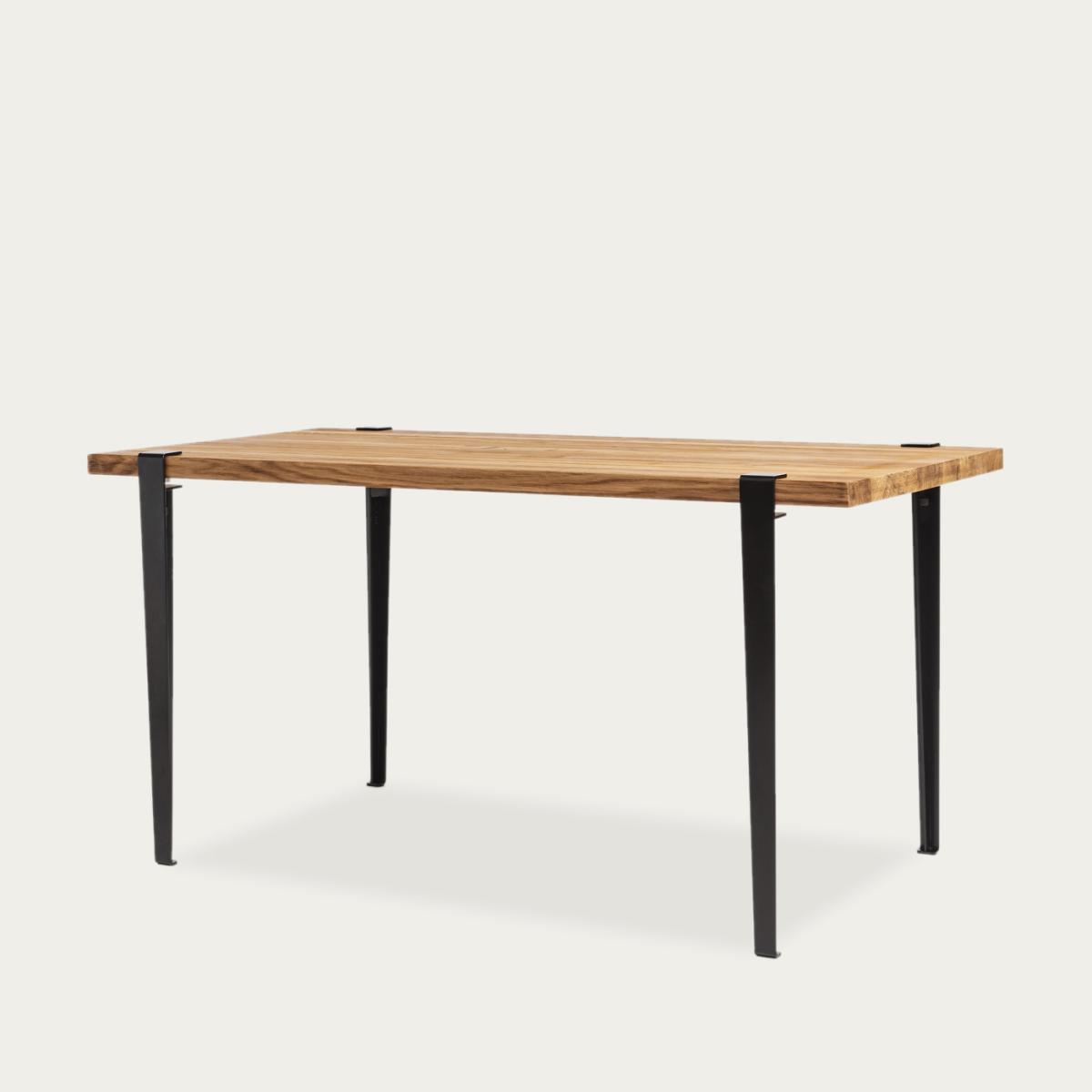 Graphite Black Balthazar Dining Table in Reclaimed Wood