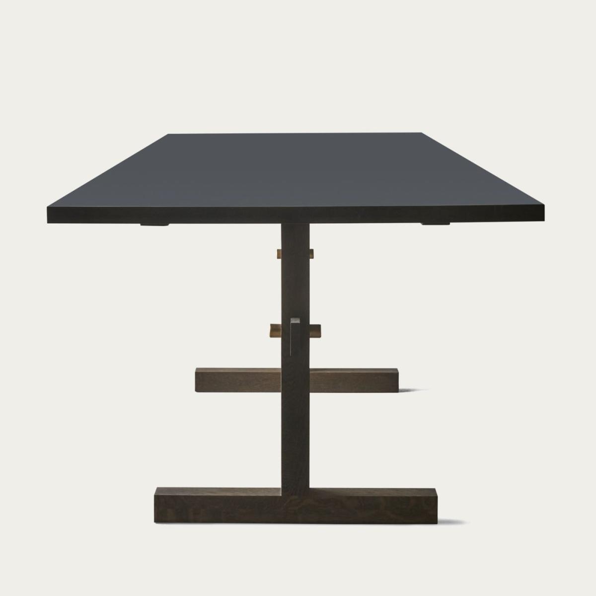 Nero Linoleum/Dark Oak Gaspard 240 Dining Table – image 3