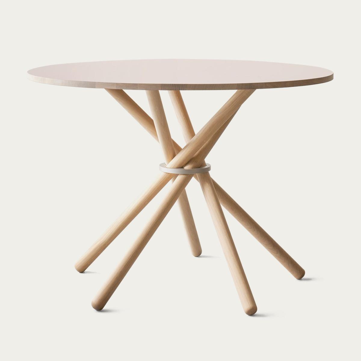 Powder Linoleum/Light Oak Hector 105 Dining Table