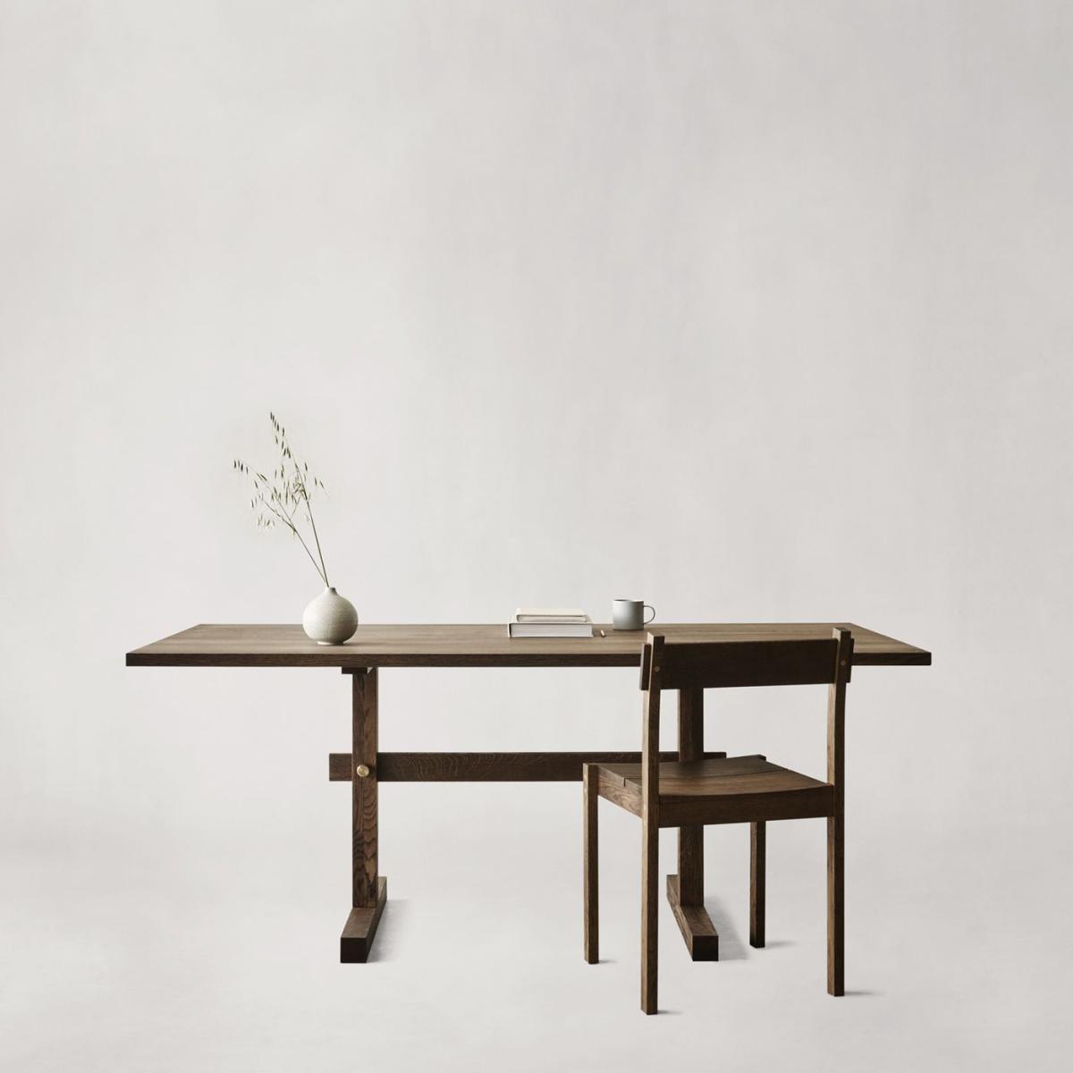 Dark Oak/Dark Oak Gaspard 180 Dining Table – image 2