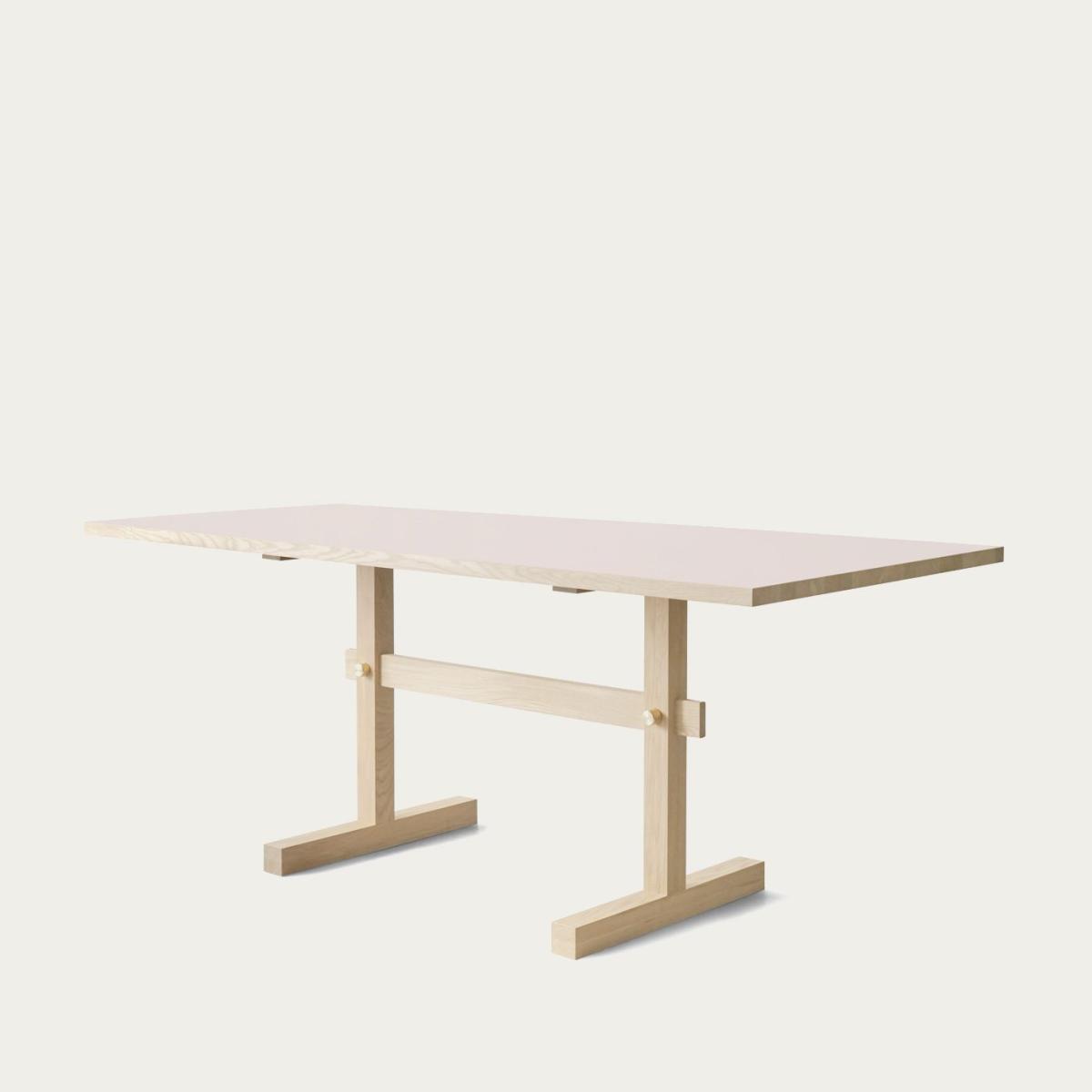 Powder Linoleum/Light Oak Gaspard 180 Dining Table – image 2