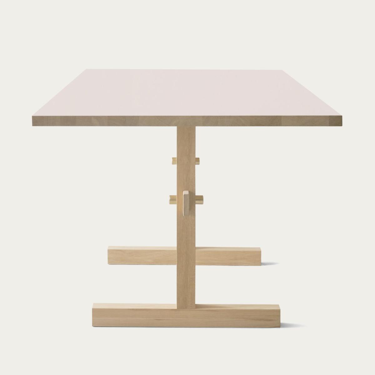 Powder Linoleum/Light Oak Gaspard 180 Dining Table – image 3