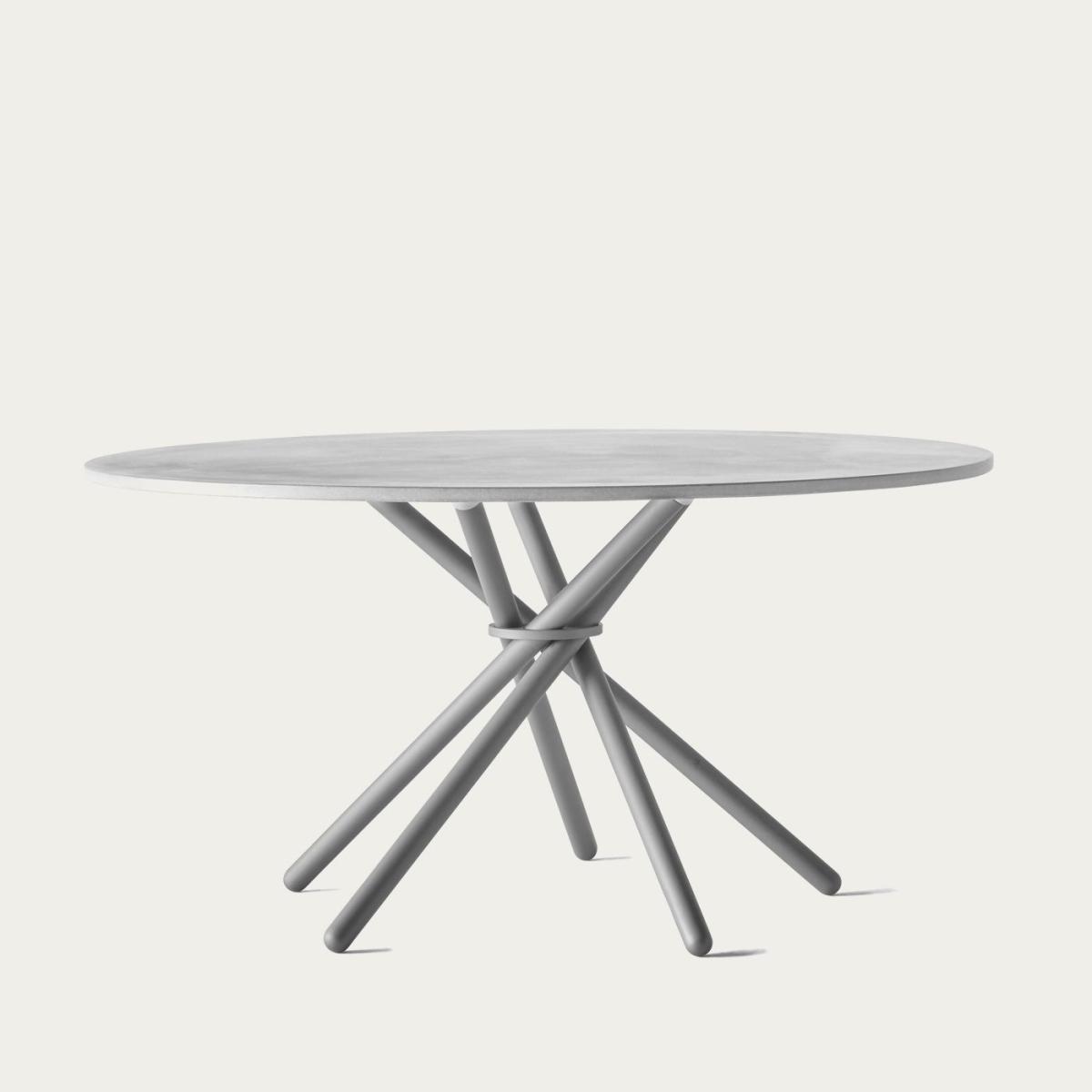 Light Concrete/Light Steel Hector 140 Dining Table