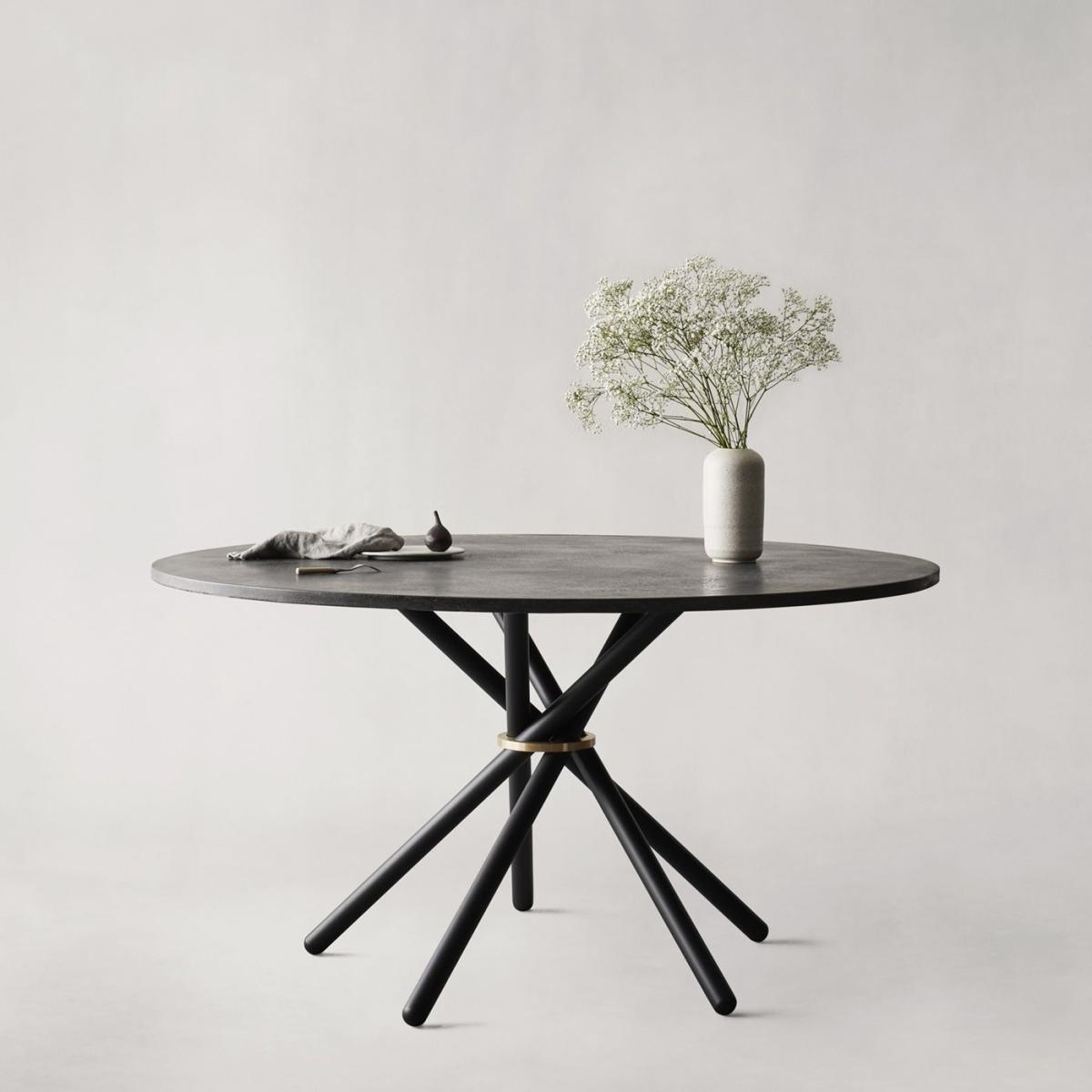 Dark Concrete/Dark Steel Hector 140 Dining Table – image 2