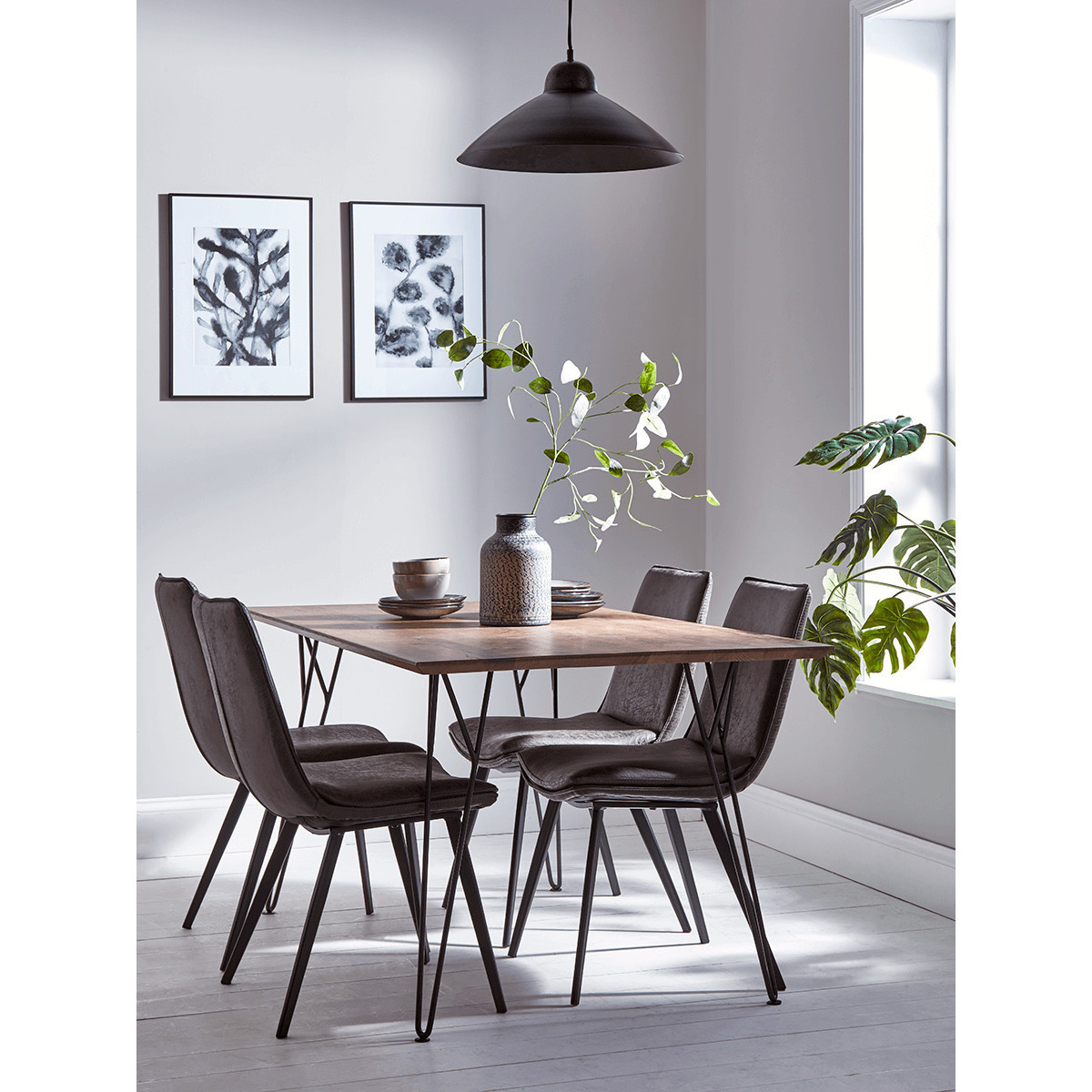 Frame Hairpin Dining Table – image 1