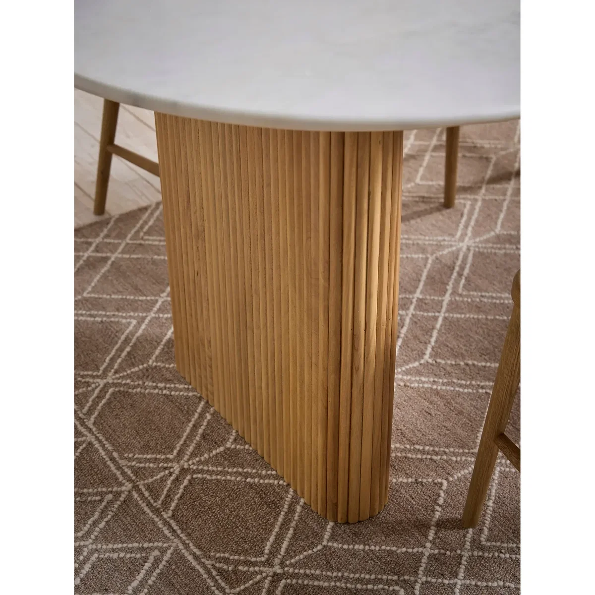 Maeva Fluted Oval Dining Table - 6 Seater – image 3