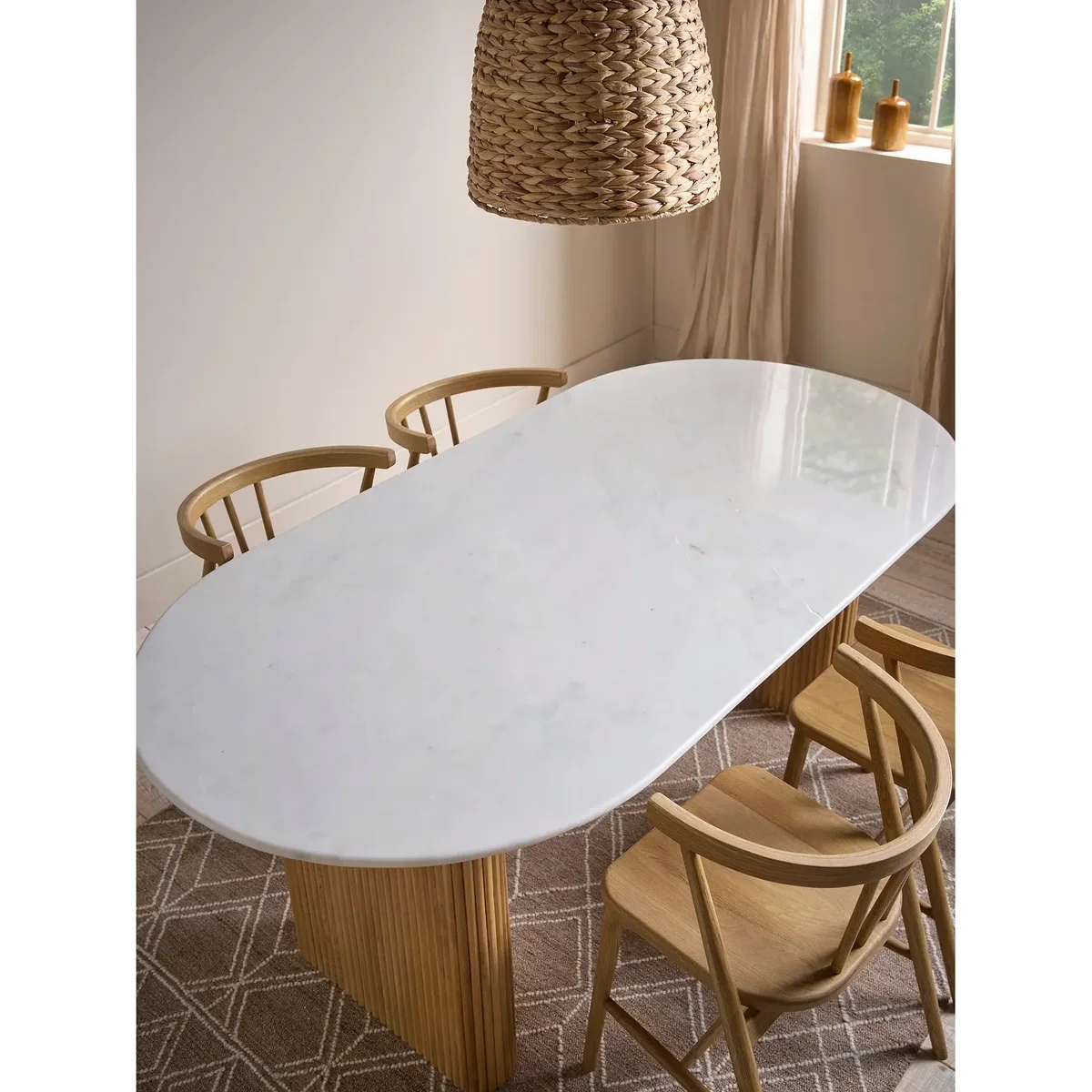 Maeva Fluted Oval Dining Table - 6 Seater – image 4