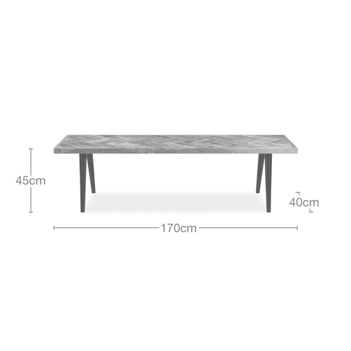 Conner 6 Seat Herringbone Dining Table Set, Light Mango Wood – image 9