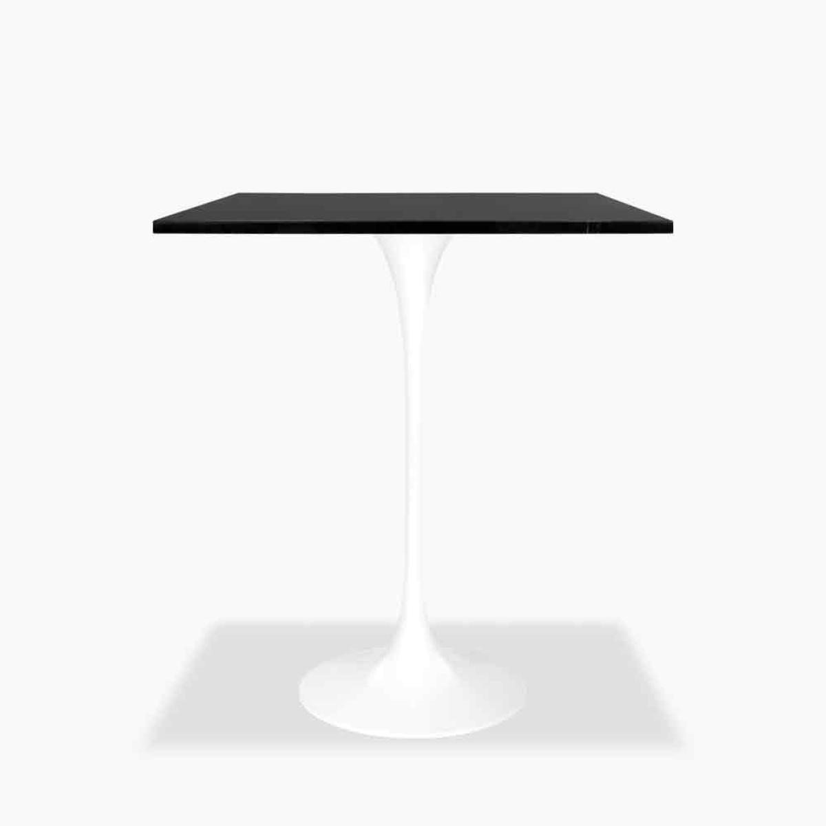 Fulham Square Bar Table, Black Marble & White Size: 70cm – image 2