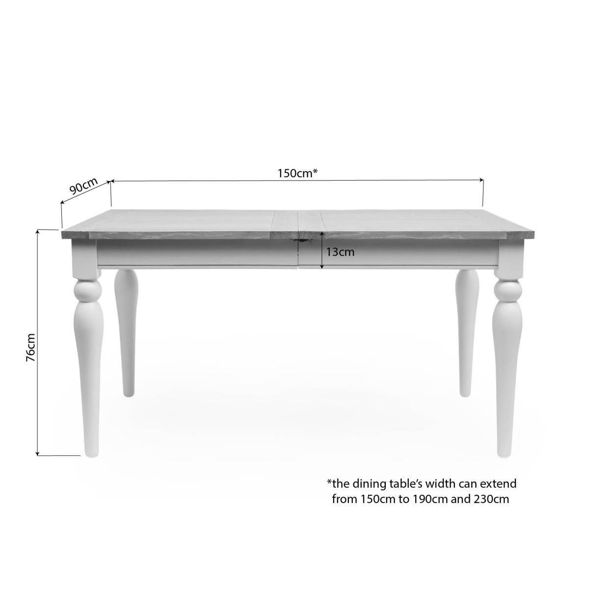 Churchgate Ivory Rectangular Dining Table Ivory – image 9