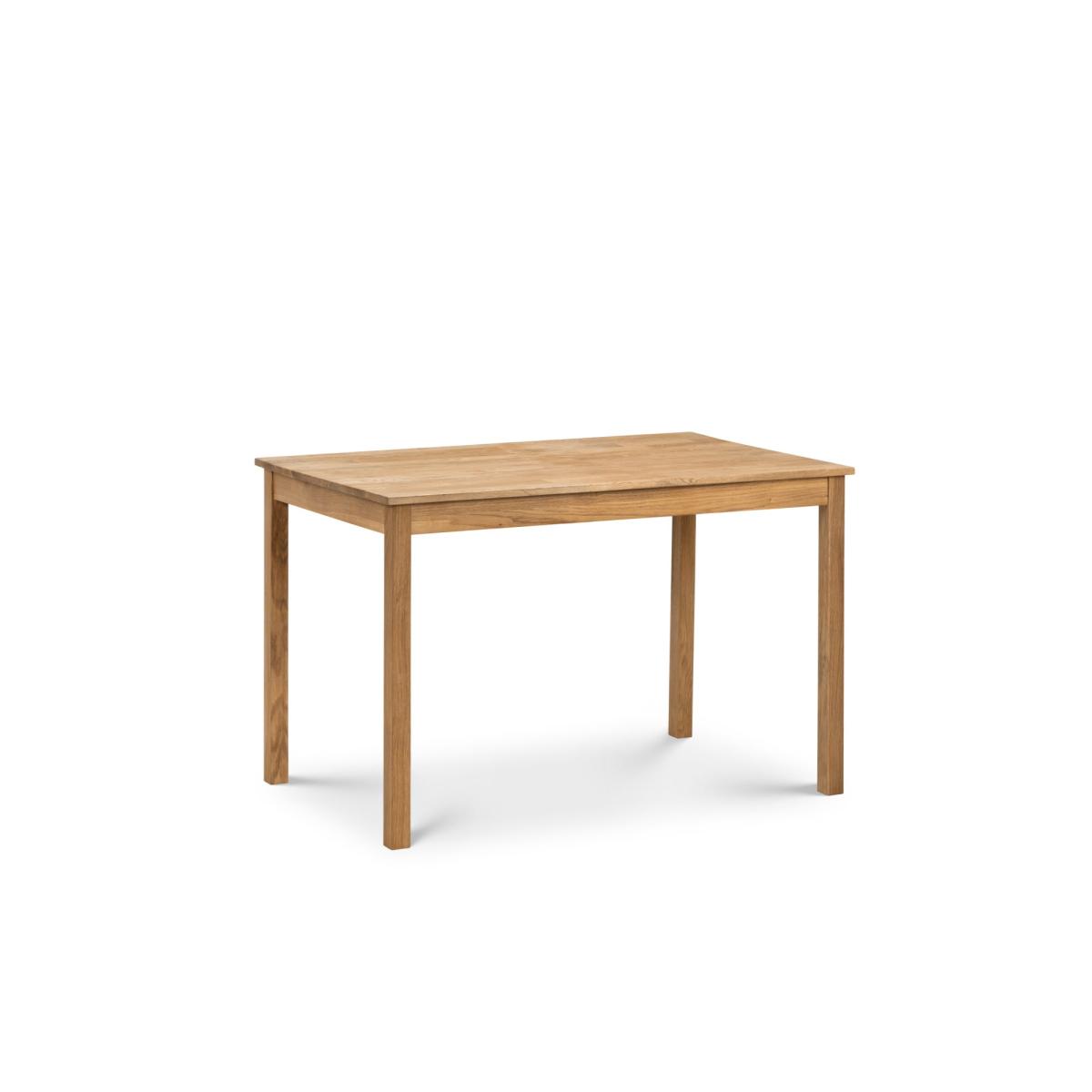 Coxmoor 4 Seater Rectangular Dining Table, Off White Solid Oak Natural – image 2