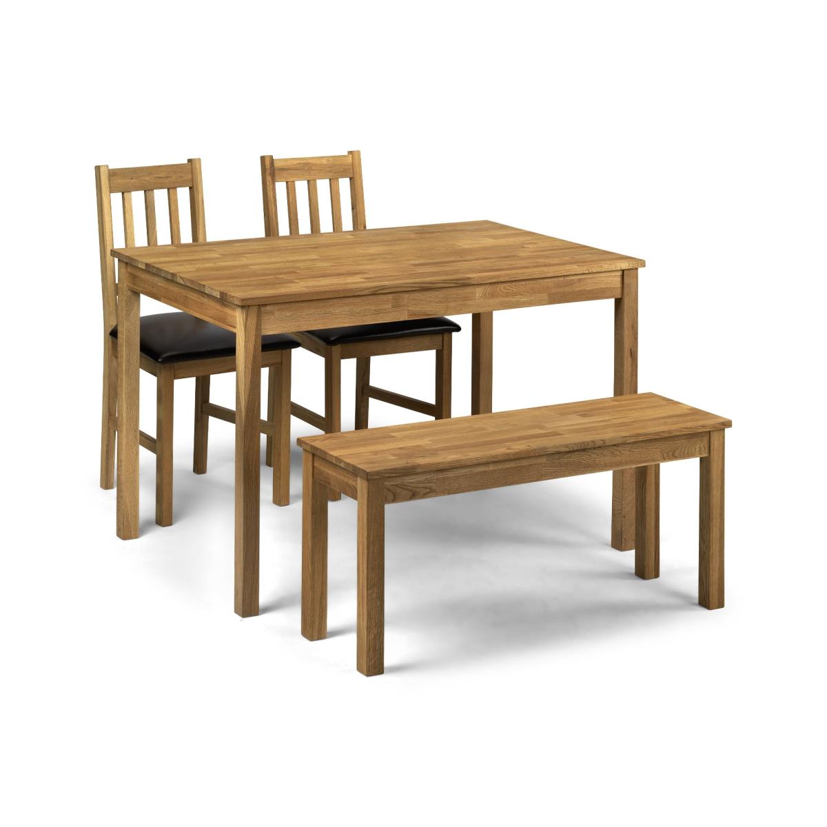 Coxmoor 4 Seater Rectangular Dining Table, Off White Solid Oak Natural – image 3