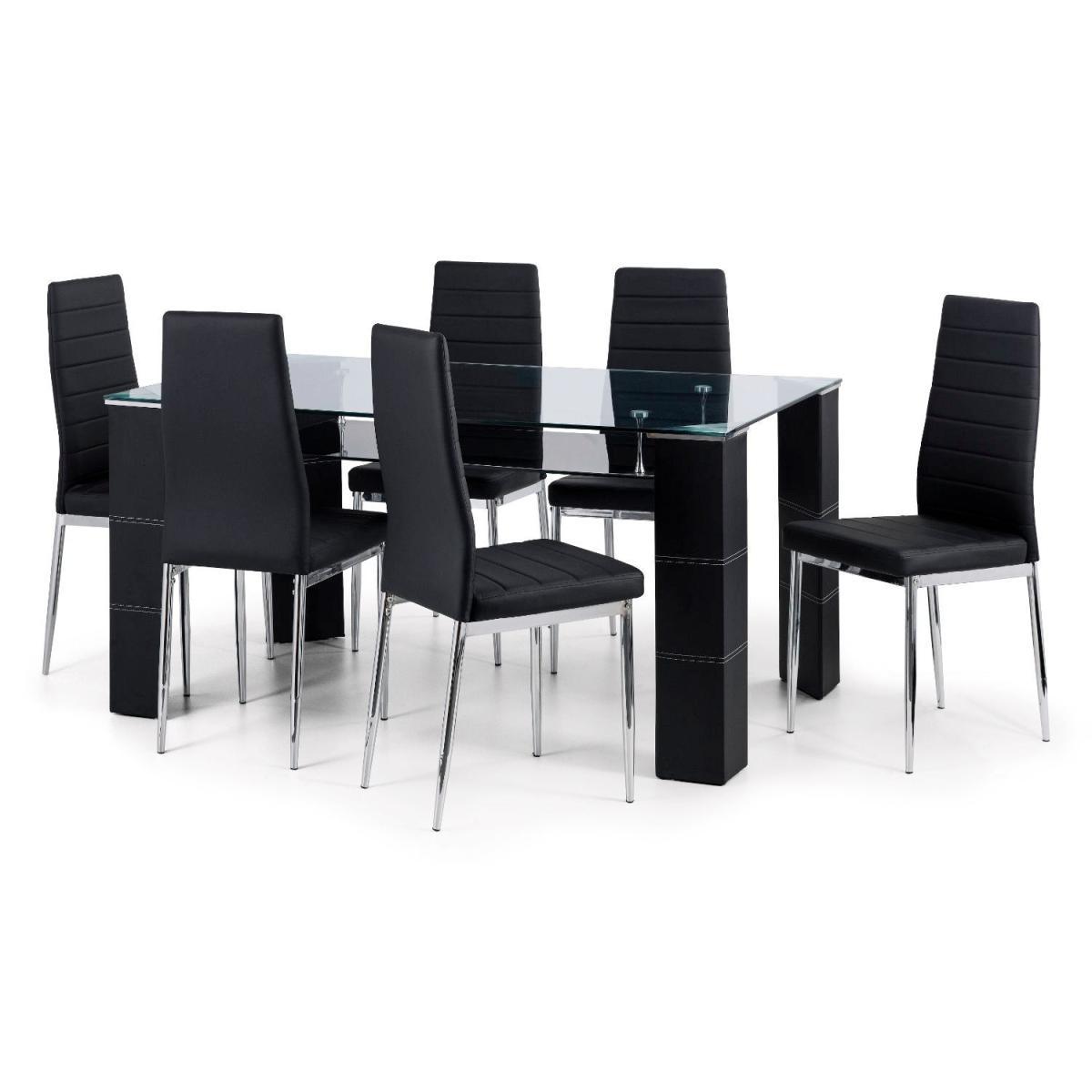 Greenwich Glass Dining Table Black – image 2