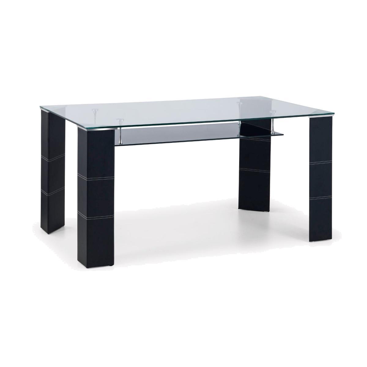 Greenwich Glass Dining Table Black – image 1