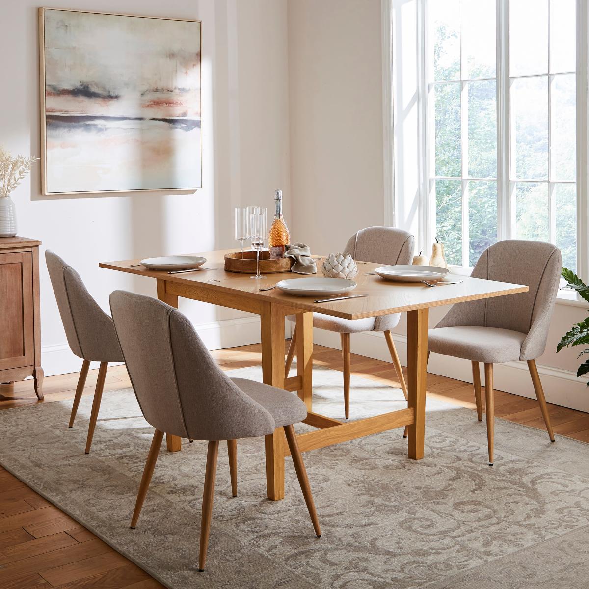 Frederick 6 Seater Square Fliptop Dining Table Natural – image 2