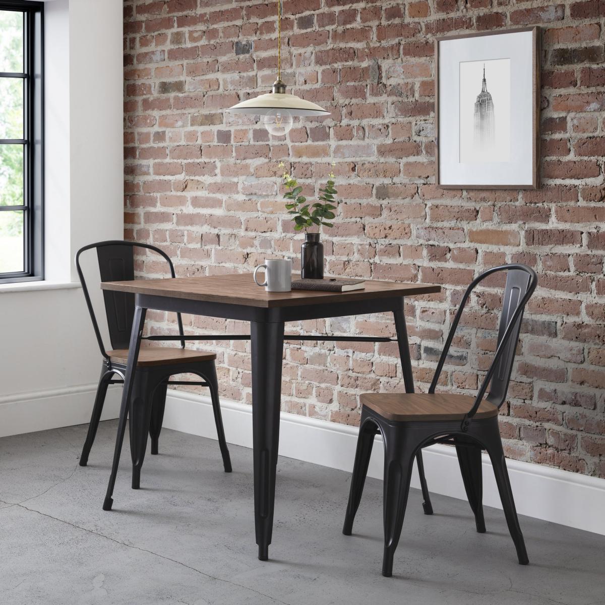Grafton Square Dining Table Mocha Elm Brown – image 1