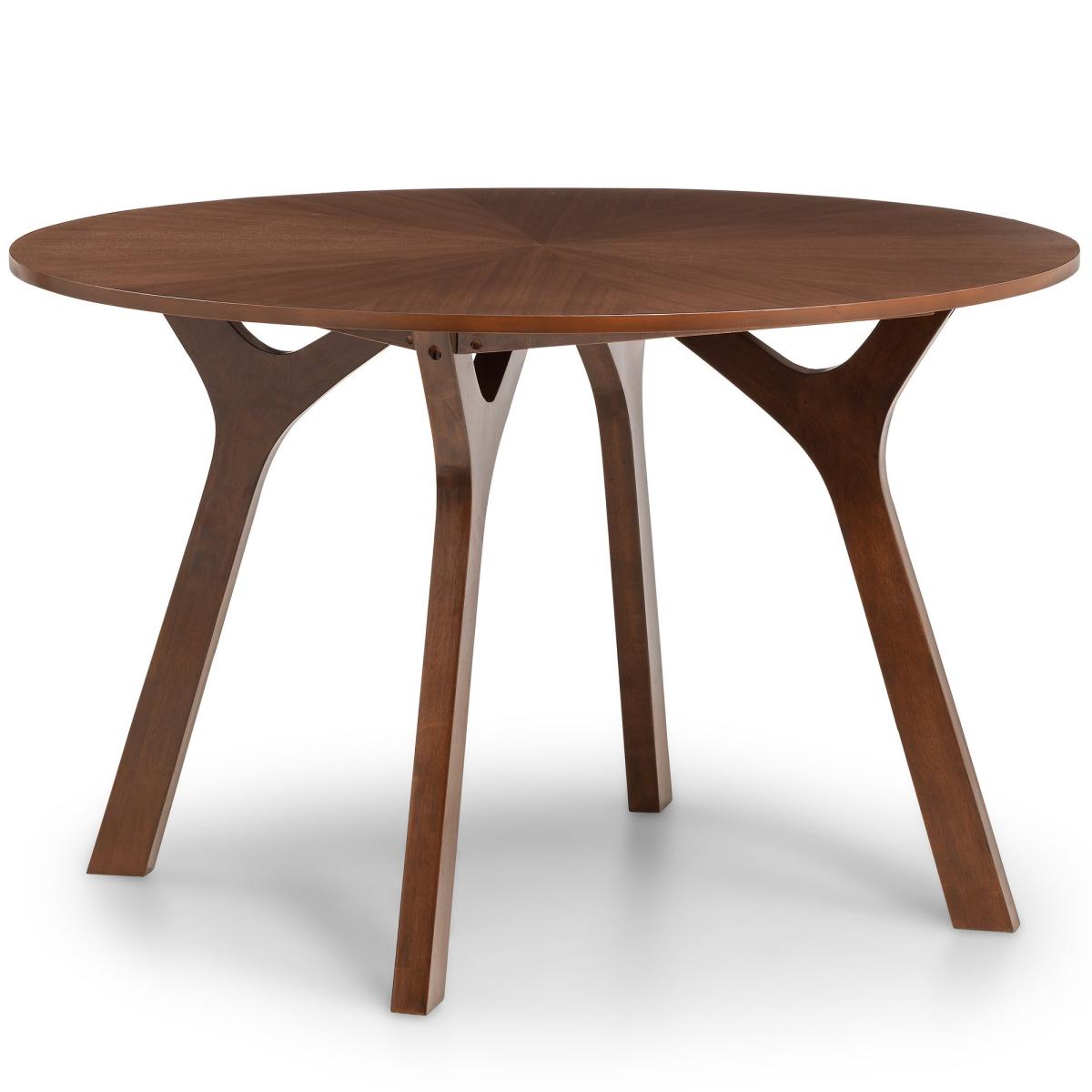 Huxley 4 Seater Round Dining Table, Walnut Walnut – image 2