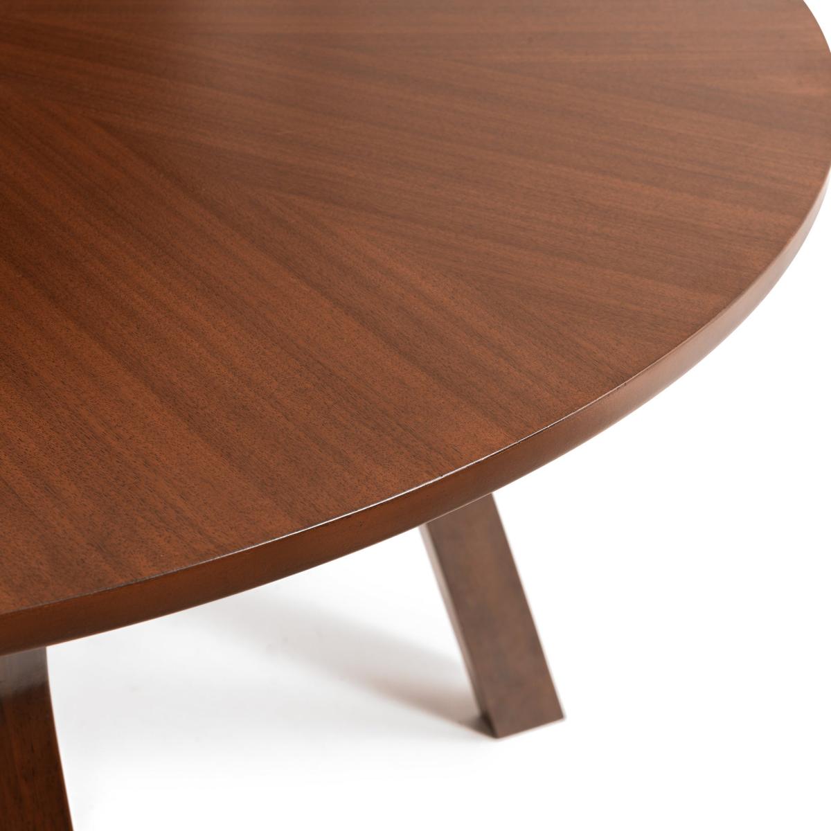 Huxley 4 Seater Round Dining Table, Walnut Walnut – image 3