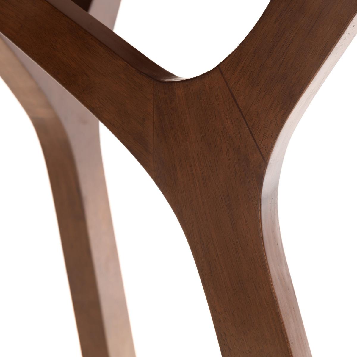 Huxley 4 Seater Round Dining Table, Walnut Walnut – image 4