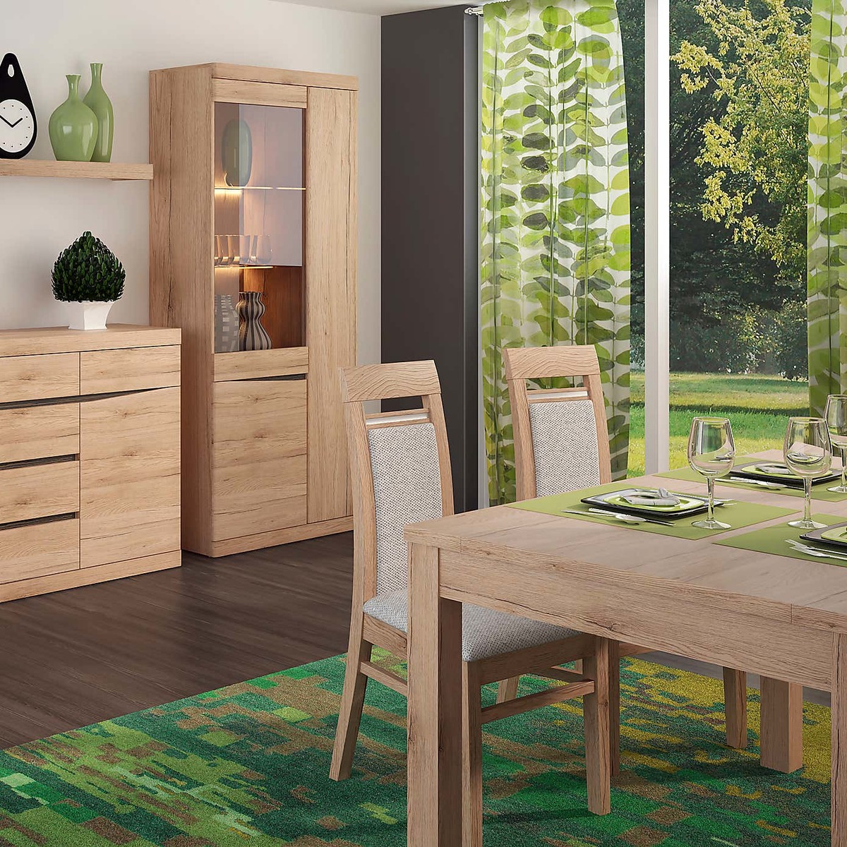 Kensington Extending Dining Table Wood (Brown) – image 3