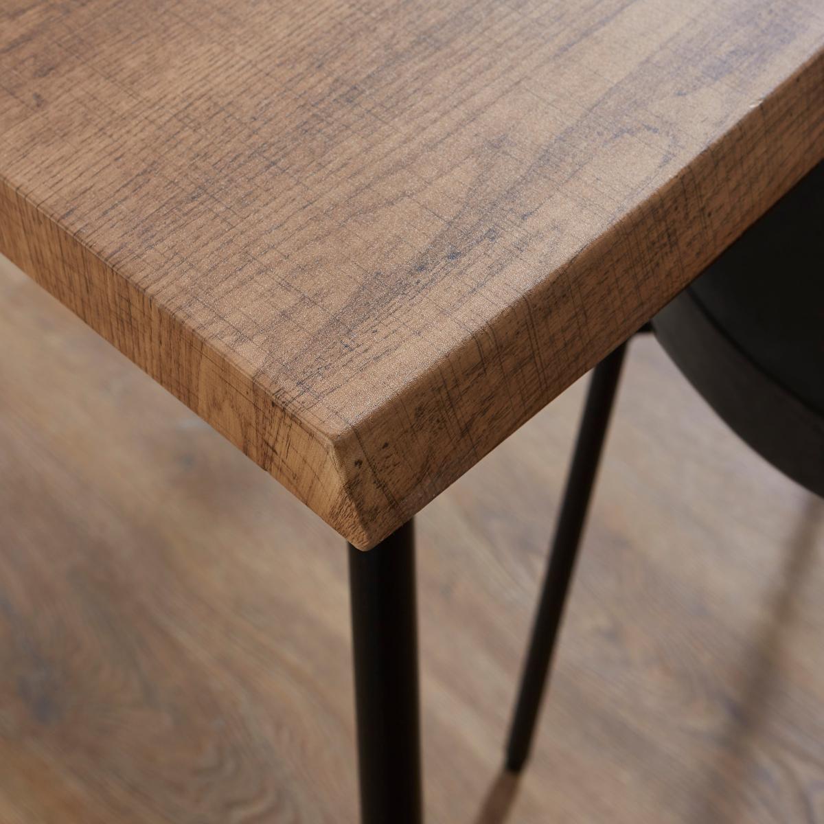 Tiarna Wave Edge Dining Table Rustic Oak Effect – image 4