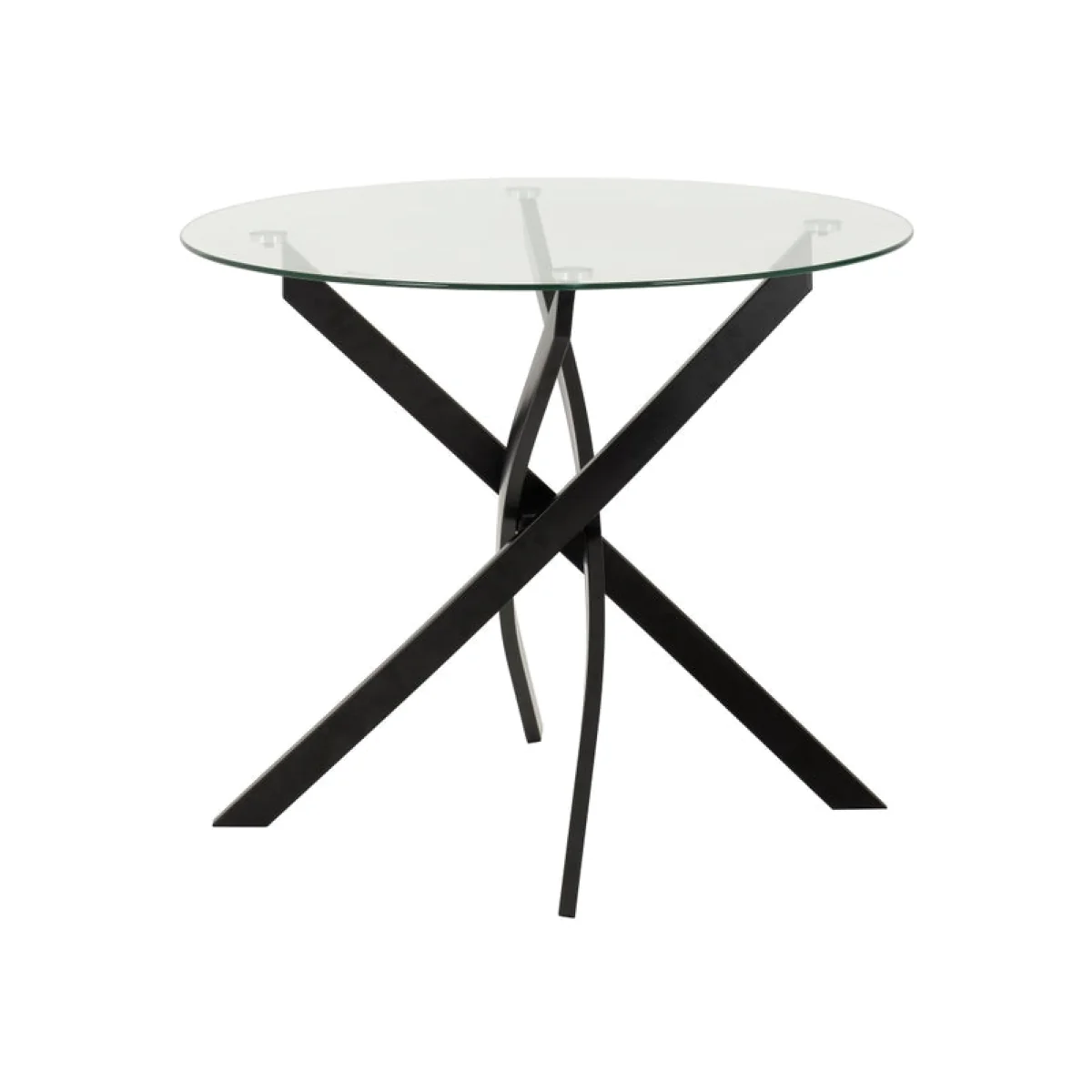 Sheldon Round Glass Top Dining Table – image 1