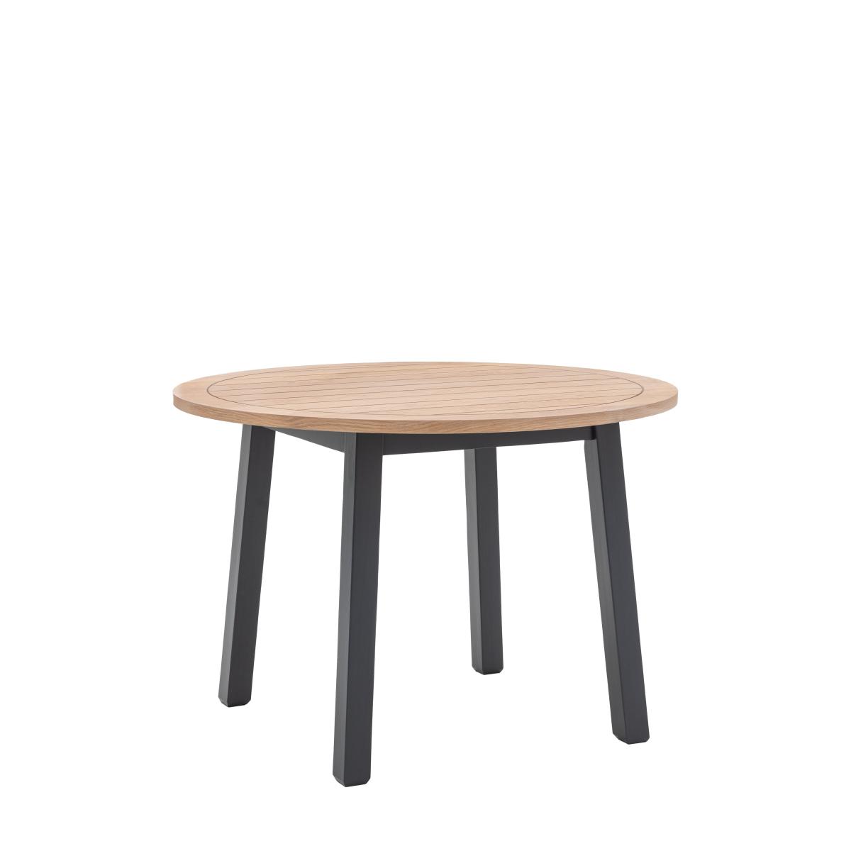 Elda 4 Seater Round Dining Table Charcoal (Grey) – image 2