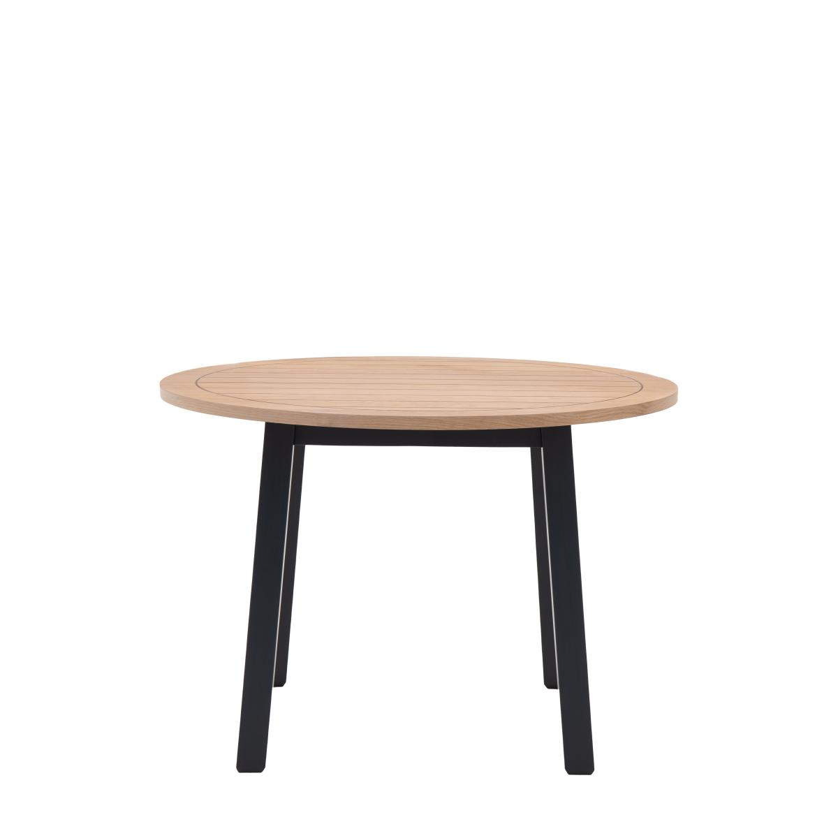 Elda 4 Seater Round Dining Table Charcoal (Grey) – image 4
