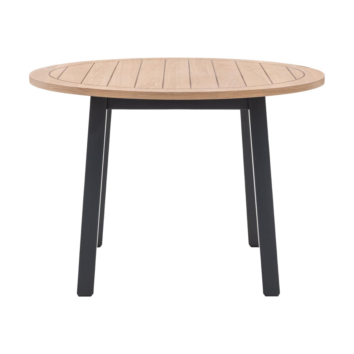 Elda 4 Seater Round Dining Table Charcoal (Grey) – image 1