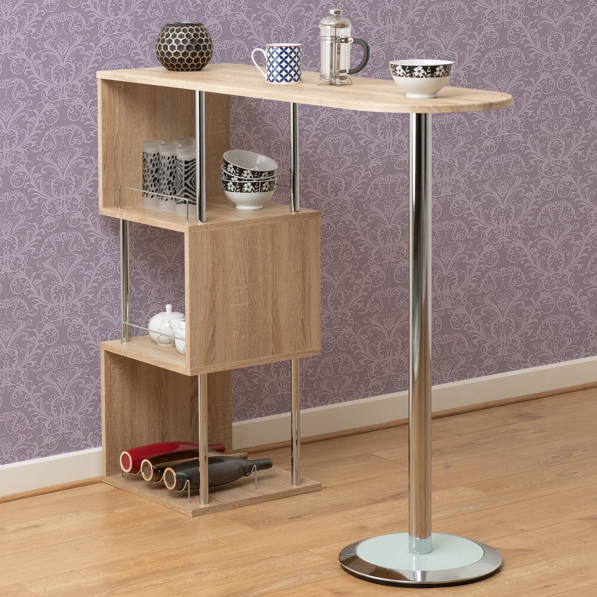 Charisma Bar Table Light Oak Effect Brown – image 1