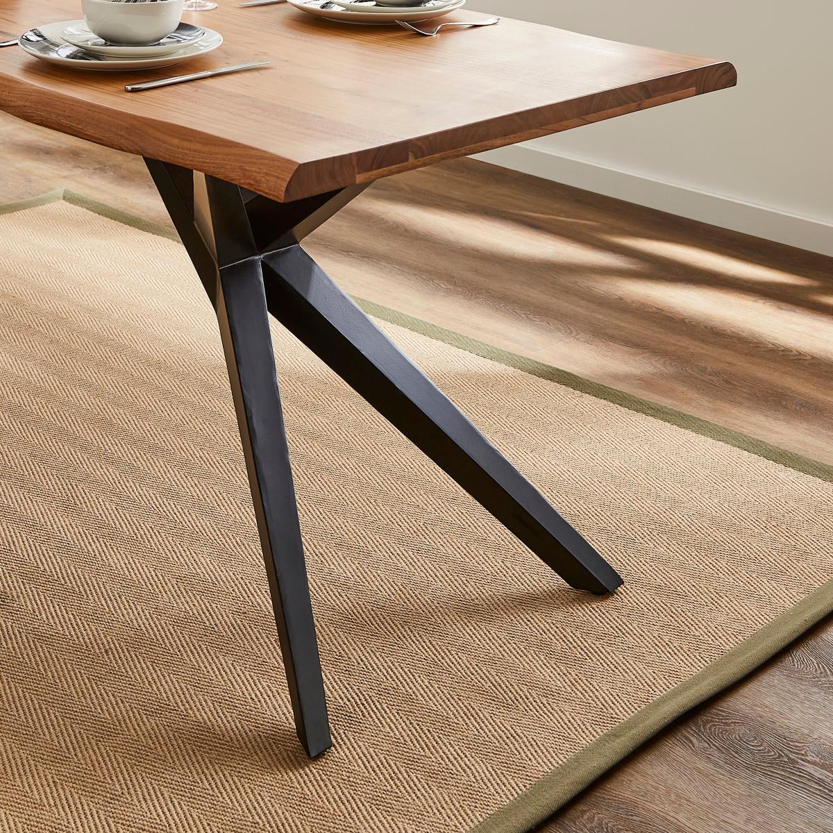 Oadby 8 Seater Rectangular Live Edge Dining Table, Acacia Wood Natural – image 4