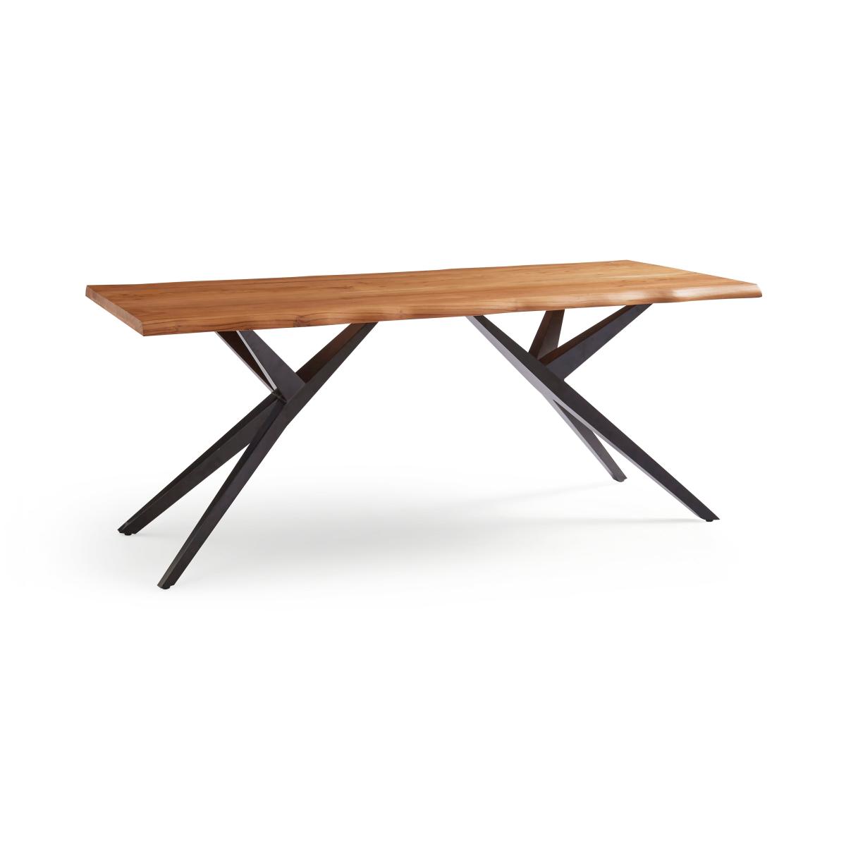 Oadby 8 Seater Rectangular Live Edge Dining Table, Acacia Wood Natural – image 5