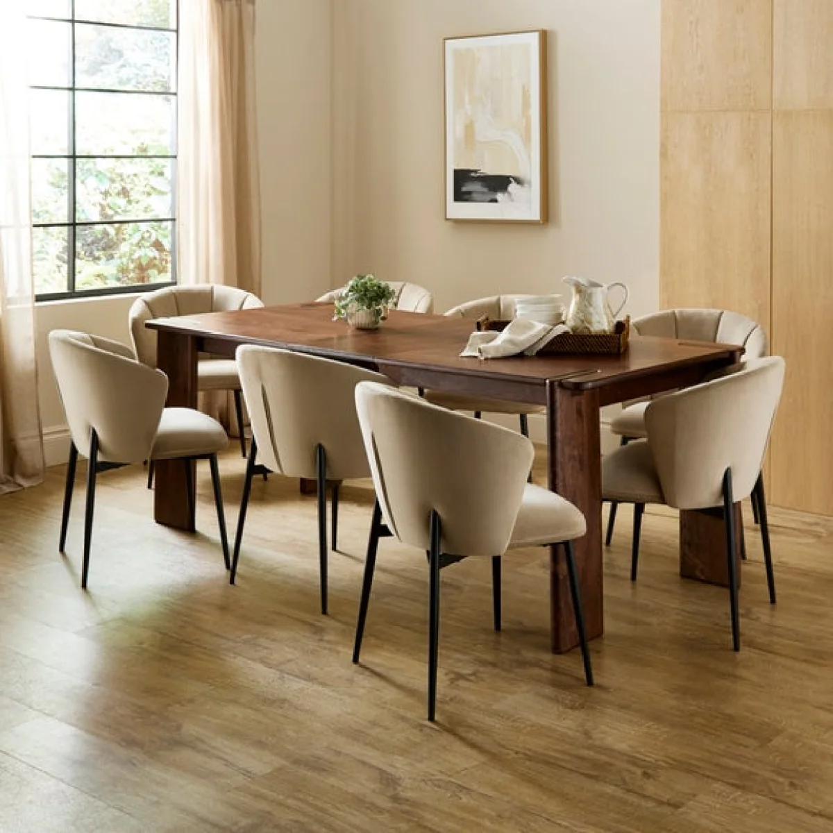 Hunter 6-8 Seater Extendable Dining Table, Mango Wood – image 2