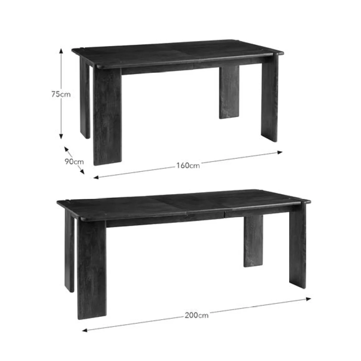 Hunter 6-8 Seater Extendable Dining Table, Mango Wood – image 8