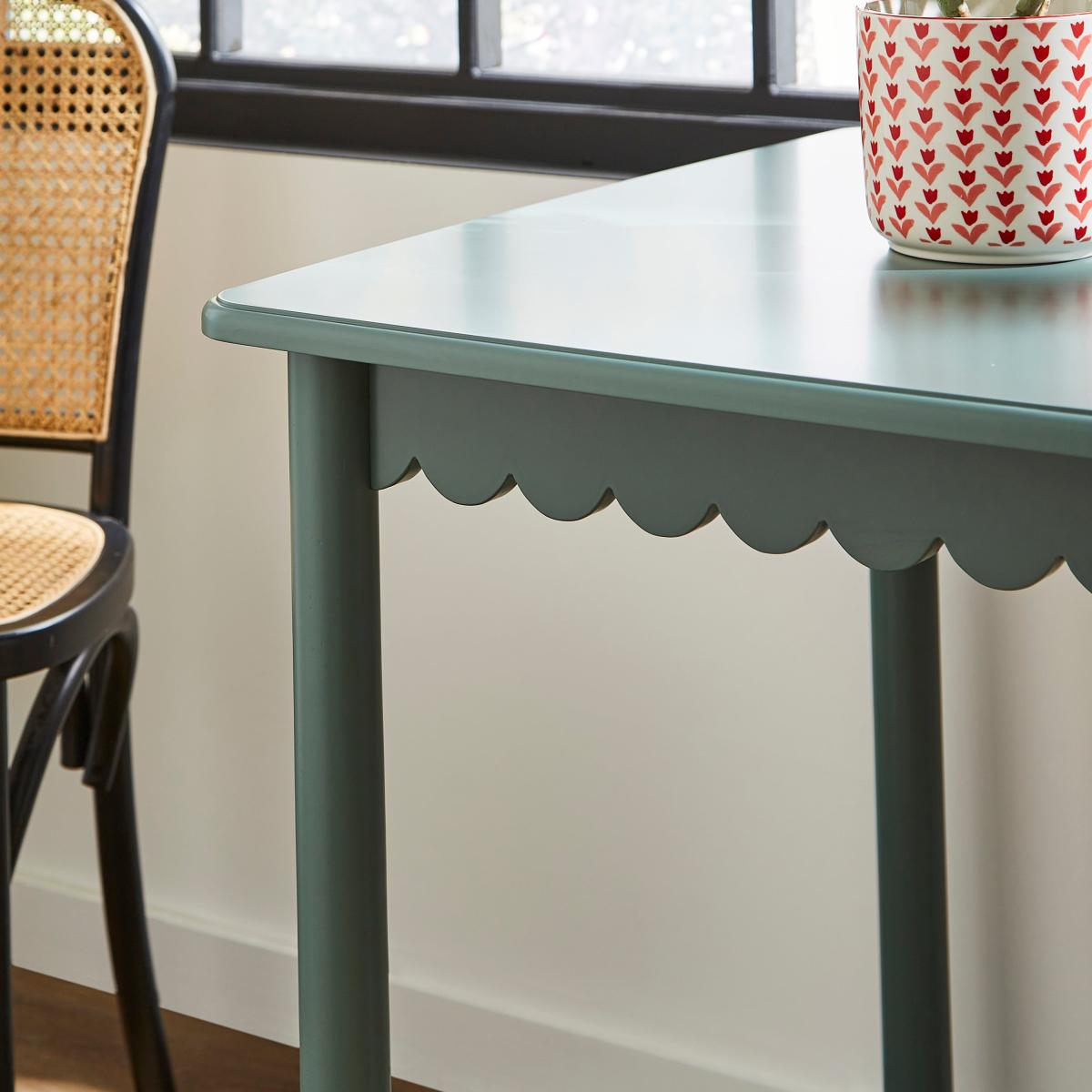 Remi 4 Seater Square Dining Table, Forest Green Green – image 3